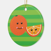 Ornement En Céramique Cute Orange (Gauche)