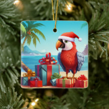 Cute personnalisée Père Noël Parrot Beach Noël