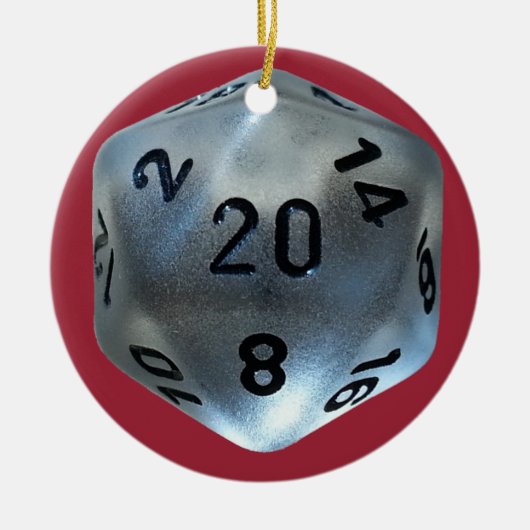 ORNEMENT EN CÉRAMIQUE D20 (Devant)