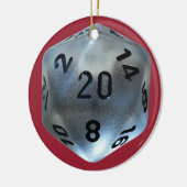 ORNEMENT EN CÉRAMIQUE D20 (Gauche)