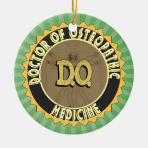Ornement En Céramique D.O. BADGE vitruvian Homme DOCTEUR OSTÉOPATHIE