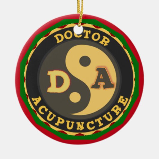 ORNEMENT EN CÉRAMIQUE DA DOCTEUR DU LOGO ACCUPUNCTURE (Devant)