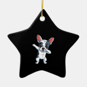 Ornement En Céramique Dabbing French Bulldog Enfants garçons Amoureux de