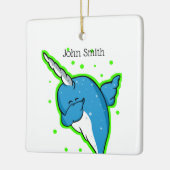 Ornement En Céramique Dabbing Narwhal (Gauche)