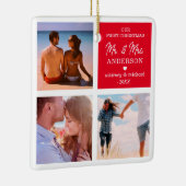 Ornement En Céramique D'abord M. et Mme Christmas Red (Droite)