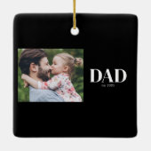 Ornement En Céramique  Dad Established Photo (Dos)