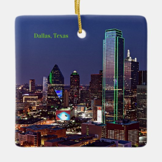 Ornement En Céramique Dallas, Texas, vue aérienne, (Devant)