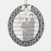 Ornement En Céramique Damask Elegance Mariage Round Orament (Gauche)