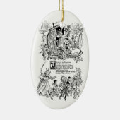 Ornement En Céramique Dame âgée dans une comptine de chaussure (Droite)