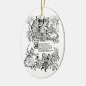 Ornement En Céramique Dame âgée dans une comptine de chaussure (Gauche)