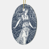 Ornement En Céramique dame dans les bois (Gauche)