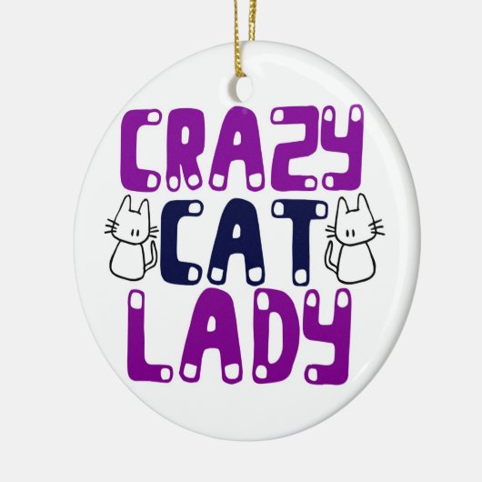 Ornement En Céramique Dame du Crazy Cat (Gauche)