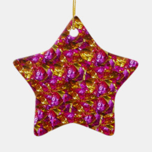 Ornement En Céramique Dans L'Ornement Rose Star