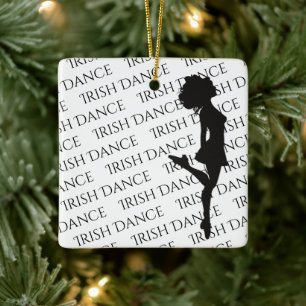 Ornement En Céramique Danse irlandaise personnalisée Chaussure dure Noël