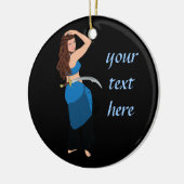 Ornement En Céramique Danseur du ventre personnalisable (Gauche)