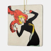 Ornement En Céramique Danseuse Art nouveau Jane Avril par Toulouse Lautr (Gauche)