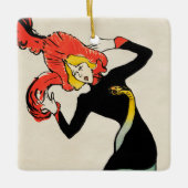 Ornement En Céramique Danseuse Art nouveau Jane Avril par Toulouse Lautr (Devant)