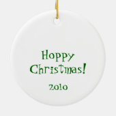 Ornement en céramique d'arbre de Froggy de houblon (Dos)