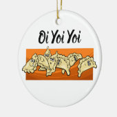 Ornement en céramique d'arbre de Noël de Varenyky (Gauche)