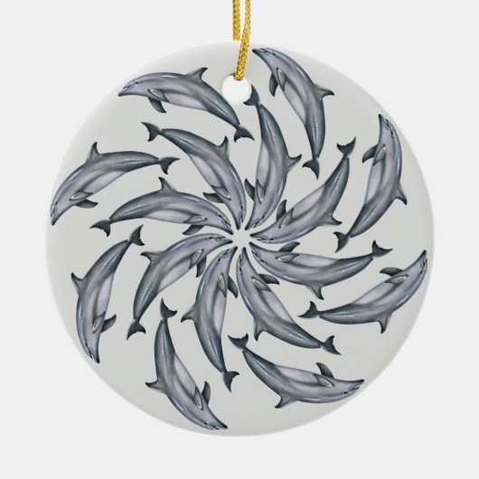 Ornement en céramique dauphin (Devant)