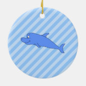 Ornement En Céramique Dauphin bleu (Dos)