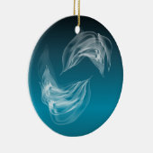 Ornement En Céramique Dauphins Abstraits en jeu (Droite)