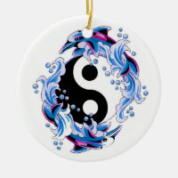 Dauphins frais de Yin Yang de symbole de tatouage