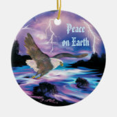 Ornement en céramique de Bald Eagle (Devant)