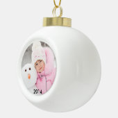 Ornement en céramique de boule de photo de 2014 (Droite)