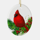 Ornement en céramique de cardinal (Droite)