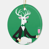 Ornement en céramique de cerf (Gauche)