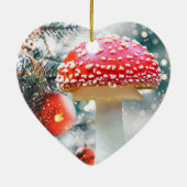 Ornement en céramique de champignon rouge (Dos)