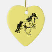 Ornement en céramique de cheval islandais (Droite)