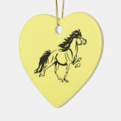 Ornement en céramique de cheval islandais (Gauche)