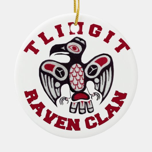 Ornement en céramique de clan de Raven de Tlingit (Devant)