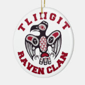 Ornement en céramique de clan de Raven de Tlingit (Gauche)