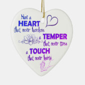 Ornement en céramique de coeur de citation de (Droite)