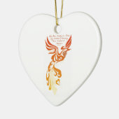 Ornement en céramique de coeur d'Isaïe 61 (Gauche)