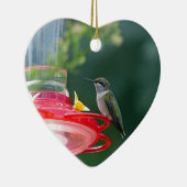 Ornement en céramique de colibri perché (Droite)