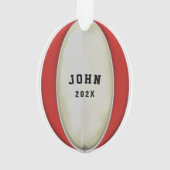 Ornement en céramique de collection de rugby perso (dos)