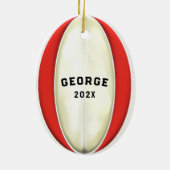 Ornement en céramique de collection de rugby perso (Dos)