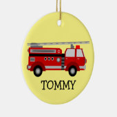Ornement en céramique de conception de camion-feu (Droite)