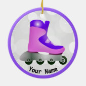 Ornement en céramique de conception de patinage en (Dos)