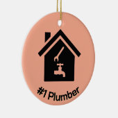 Ornement en céramique de conception de plombier (Droite)