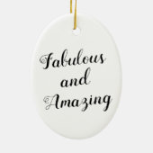 Ornement en céramique de Diva Fabulous d'Amérique  (Dos)