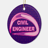 Ornement en céramique de génie civil rose (Gauche)