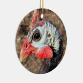 Ornement en céramique de Guinée Fowl (Droite)