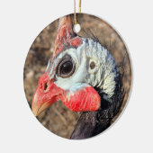 Ornement en céramique de Guinée Fowl (Gauche)