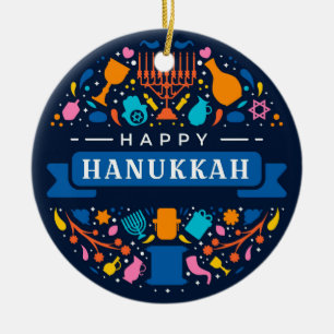Ornement en céramique de Hanukkah