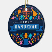 Ornement en céramique de Hanukkah (Gauche)